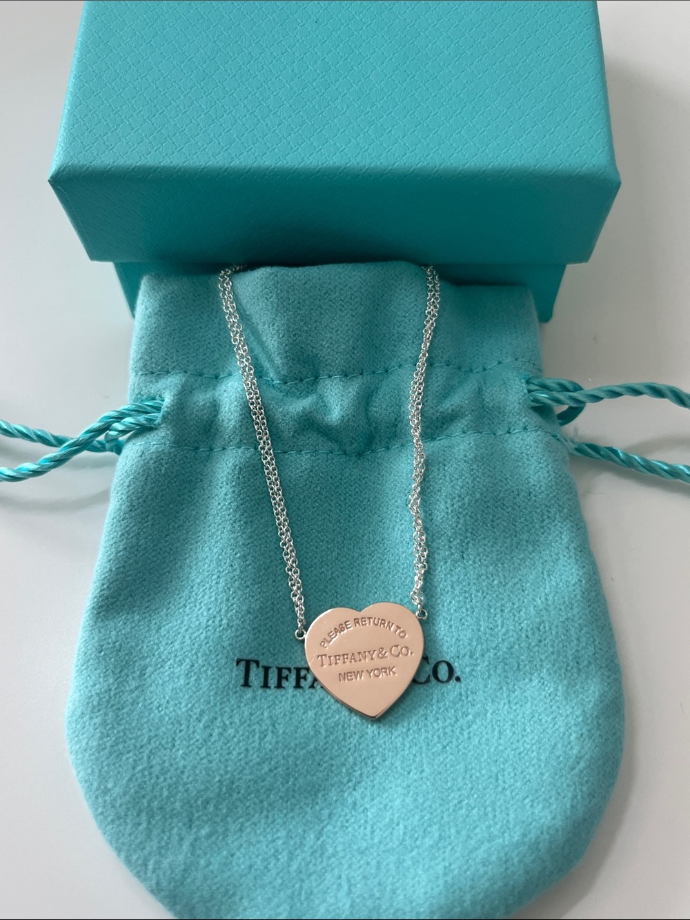 Tiffany & Co. Return to Tiffany Heart Tag Pendant in Rubedo and Sterling Silver